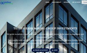 Impersonation of Tether Technologies Pty Ltd (tetherearnmining.com)