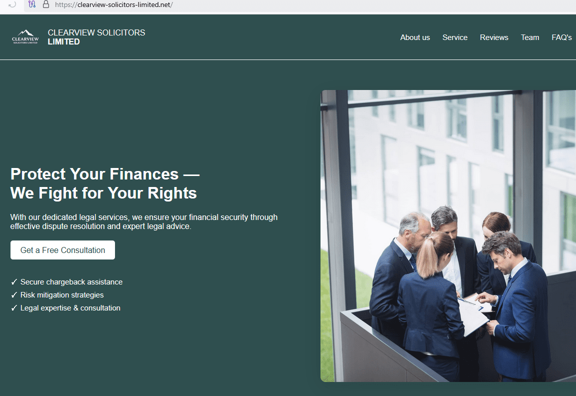 Impersonation Clone of Clearview Solicitors Limited Law Firm