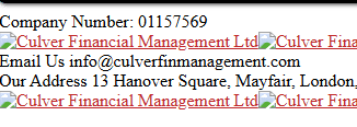 Culver Financial Management Limited (clone of an FCA authorised firm)