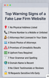 Top Warning Signs of a Fake Law Firm Website