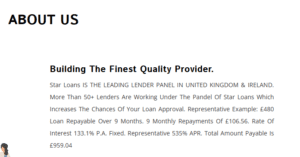 starloans.uk (Clone of FCA authorised firm)