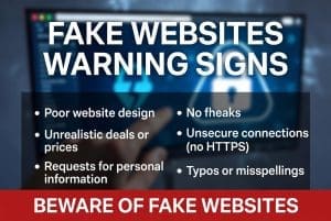 Fake website warning signs