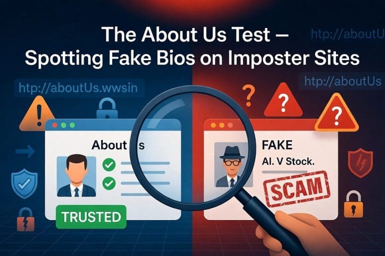 The About Us Test – Spotting Fake Bios on Imposter Sites